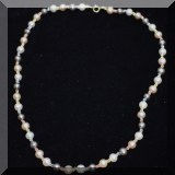 J05. 14K multi-colored gold and multi-colored pearl necklace. - $195